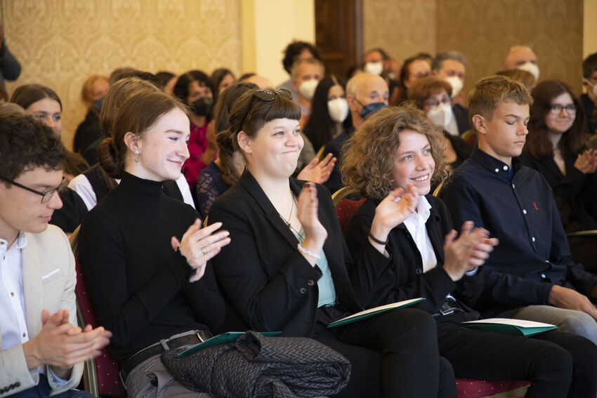 Slavnostní imatrikulace studentů 1. ročníku Gymnázia Paměti národa. Zdroj: Gymnázium Paměti národa 